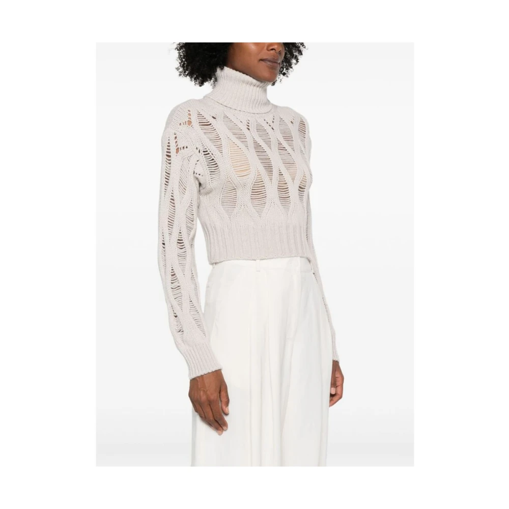 Wild Cashmere Amandel Beige Kasjmier Trui Beige Dames