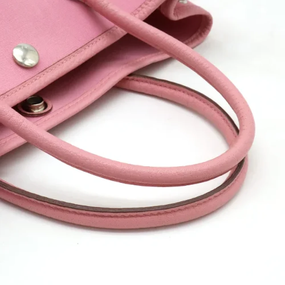 Hermès Vintage Pre-owned Canvas handbags Pink Dames