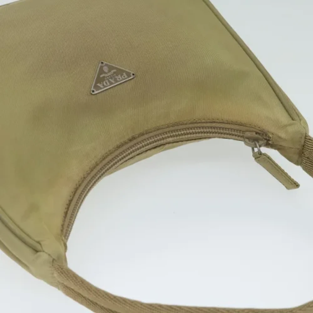 Prada Vintage Pre-owned Canvas shoulder-bags Green Dames