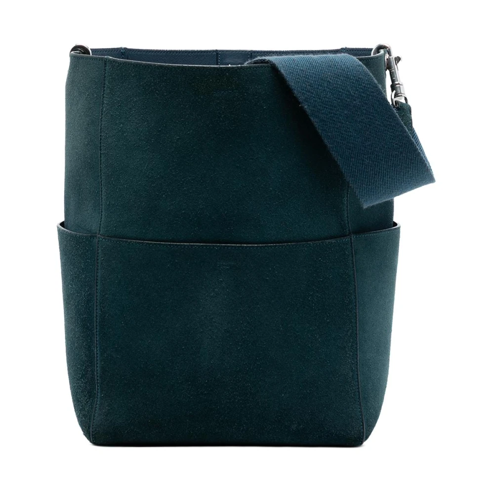 Celine Vintage Women's Blue Pre-Owned Vintage Suede Bucket Bag