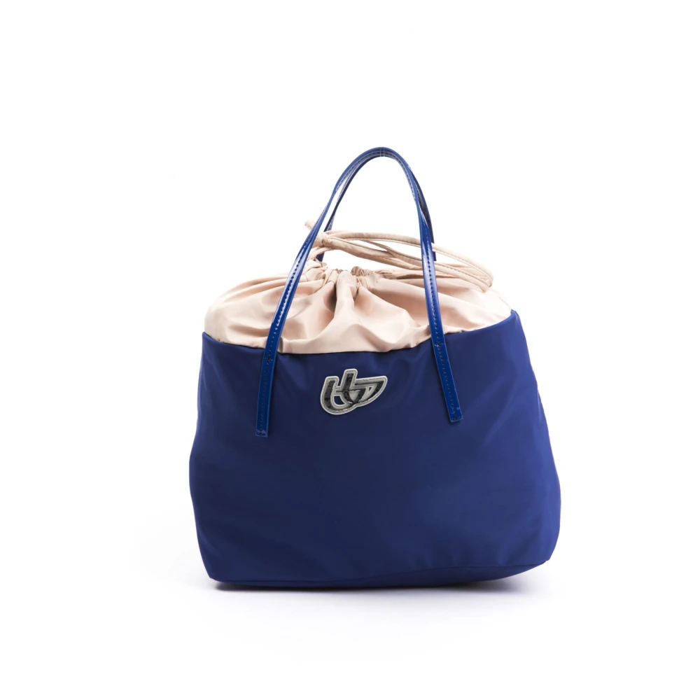 Byblos Blauwe Stoffen Shopper Tote met Patentaccenten Blue Dames