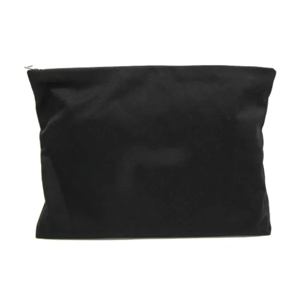 Bottega Veneta Vintage Pre-owned Nylon clutches Black Dames