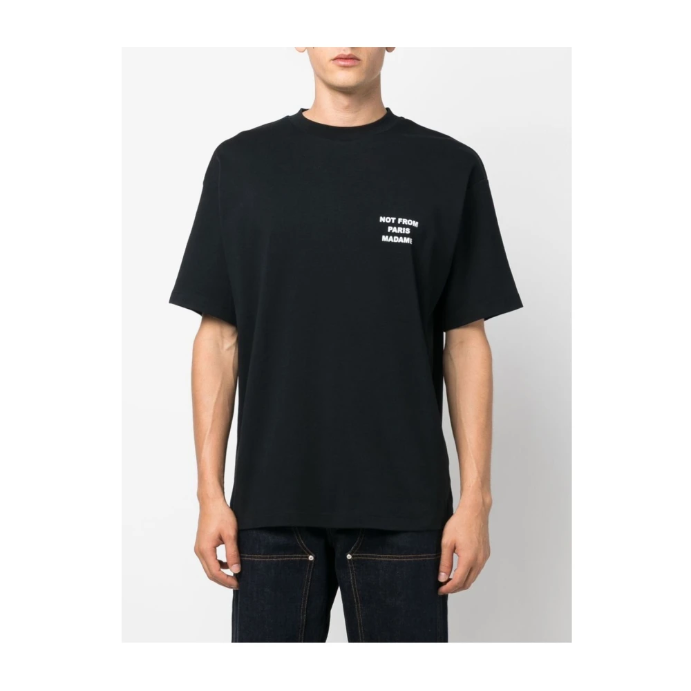 Drole de Monsieur Logo T-Shirt Zwart Black Heren