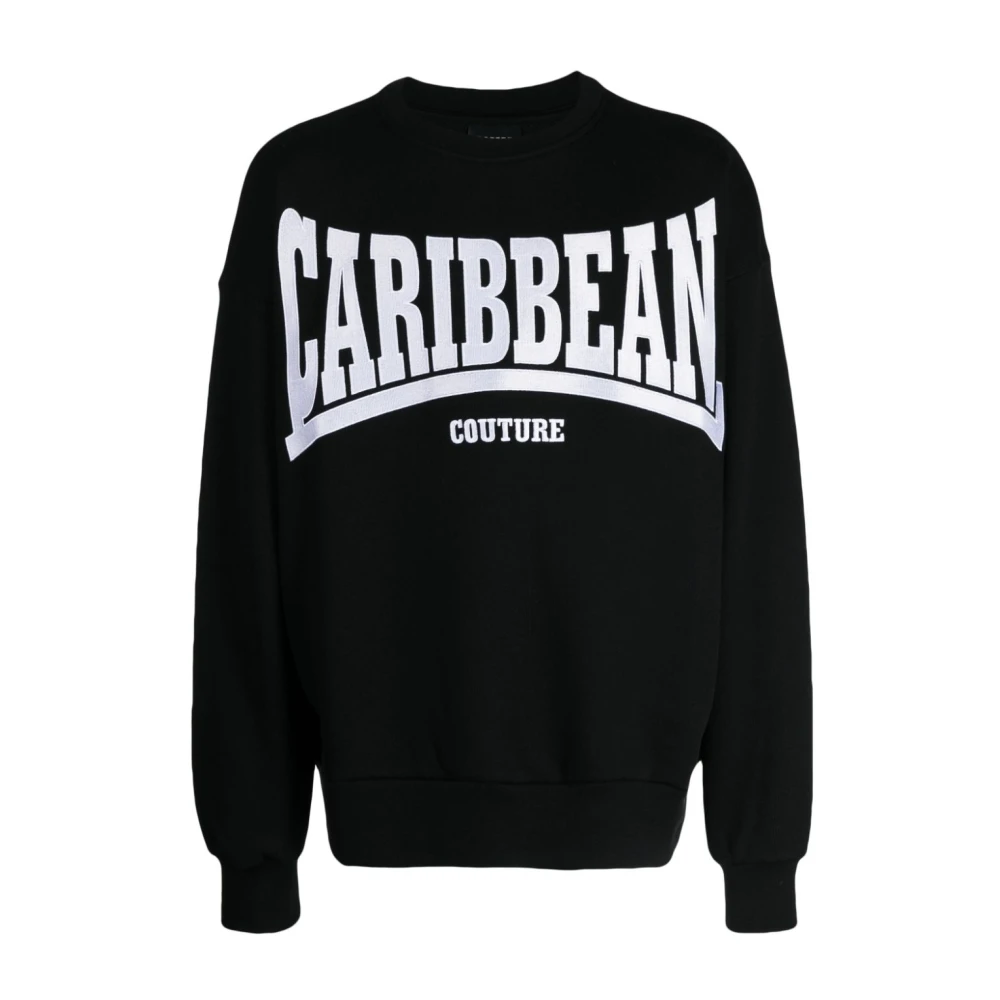 Botter Zwart Geborduurd Biologisch Katoenen Sweatshirt Black Heren