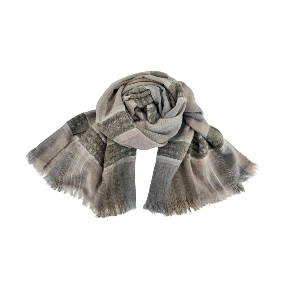 D.Exterior Check Dove Grey Sjaal voor Vrouwen Gray Dames