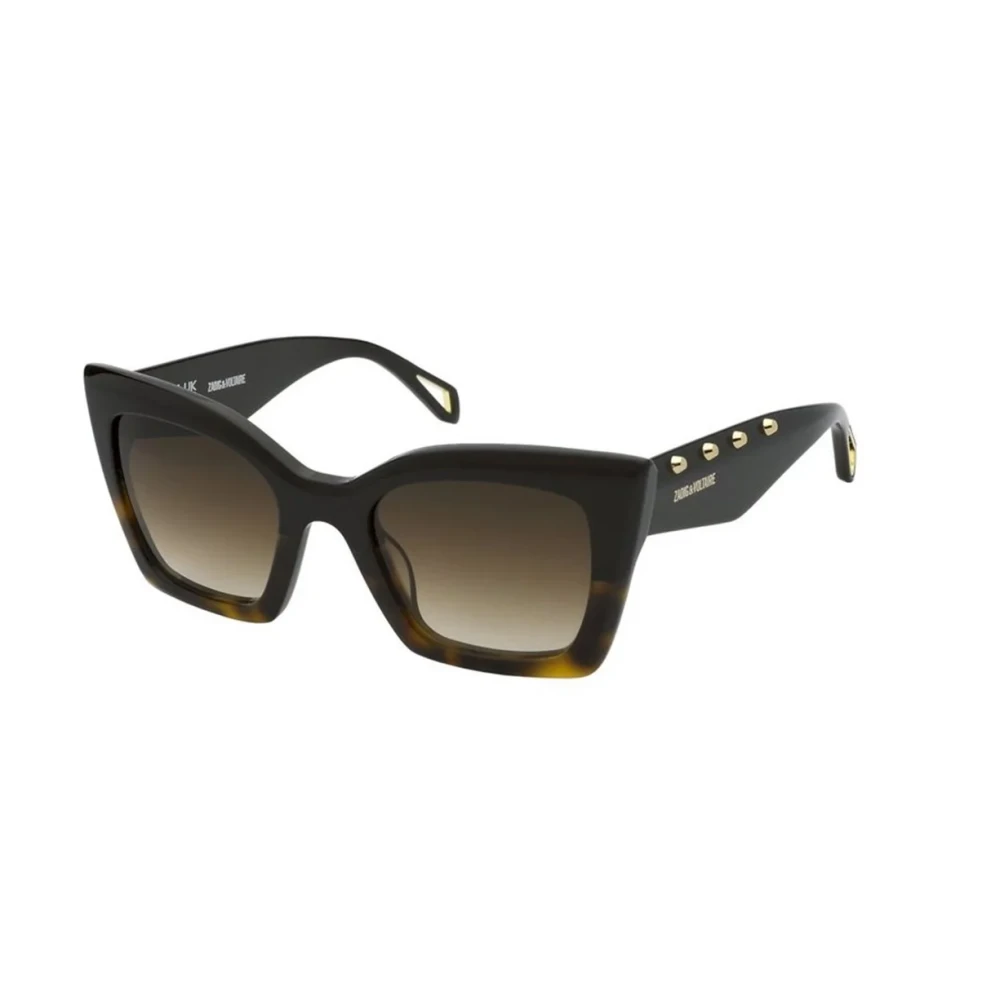 Zadig & Voltaire Women's Brown Sunglasses, 52 Mm, Black Havana Sunglasses Gradient Lens