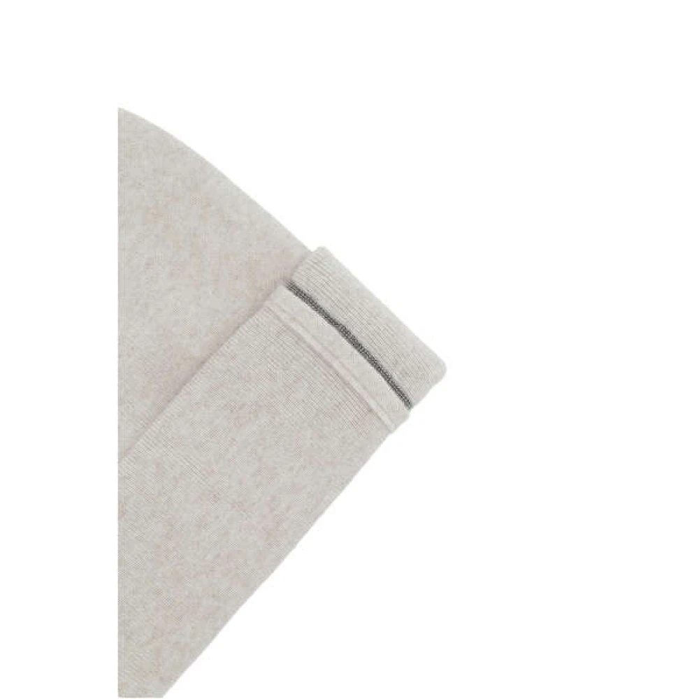 BRUNELLO CUCINELLI Luxe Cashmere Sjaal met Monile Borduurwerk Gray Dames