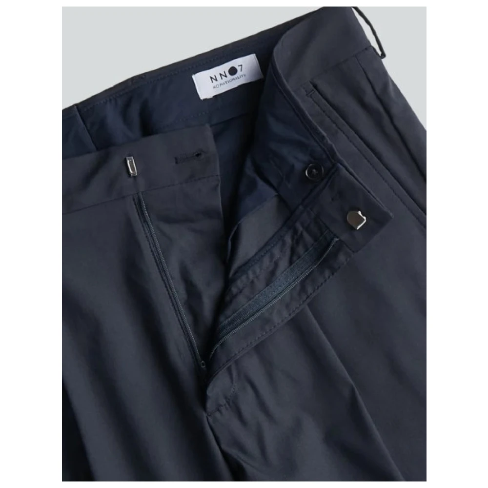 Nn07 Lichte katoenmix broek recht model Blue Heren