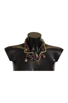 Sicily Halsband med Multifärgade Kristaller