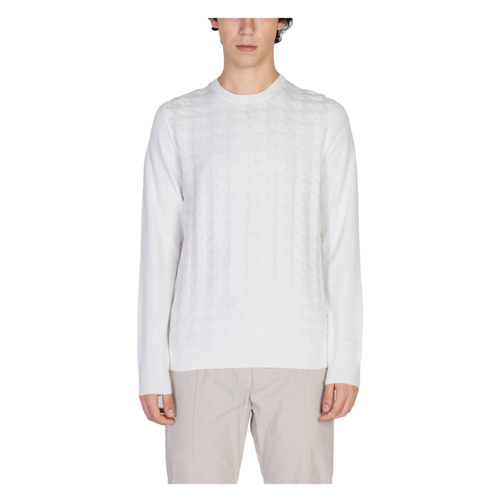Antony Morato Gebreid T-shirt van katoen en wol White Heren