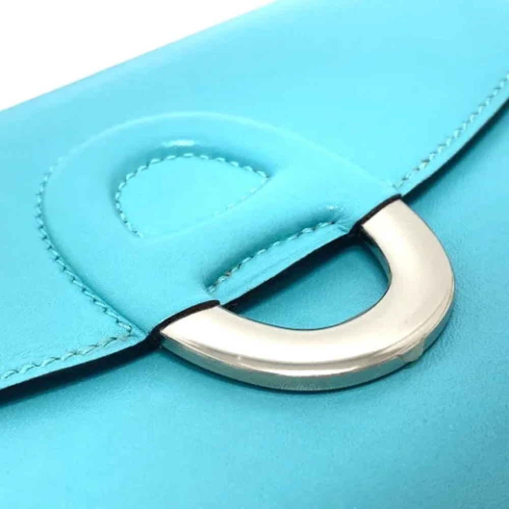 Hermès Vintage Pre-owned Leather shoulder-bags Blue Heren