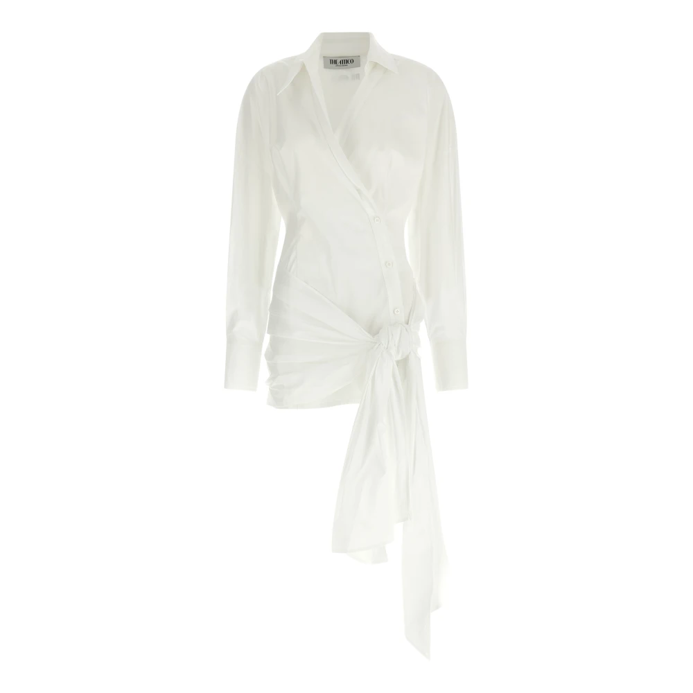 The Attico Women's White Hatty Mini Shirt Dress - Wrap Dresses - Xs - Dresses