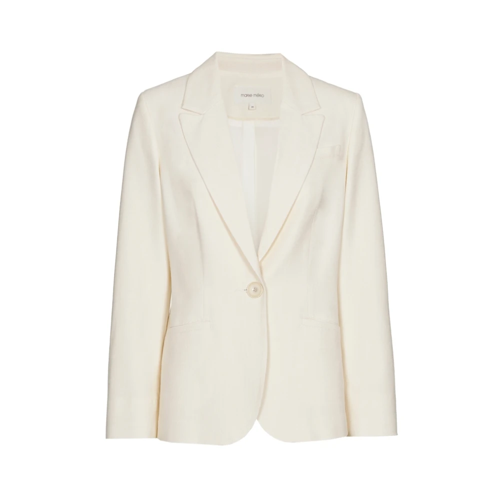 Marie Méro Ecru Blazer voor veelzijdige verfijnde uitstraling Beige Dames