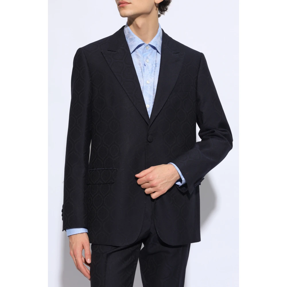 ETRO Geblokte blazer Black Heren