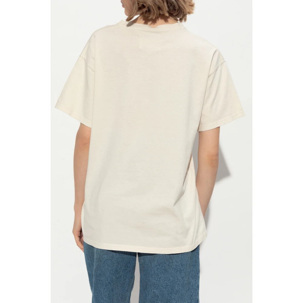 Maison Margiela T-shirt met print Beige Dames