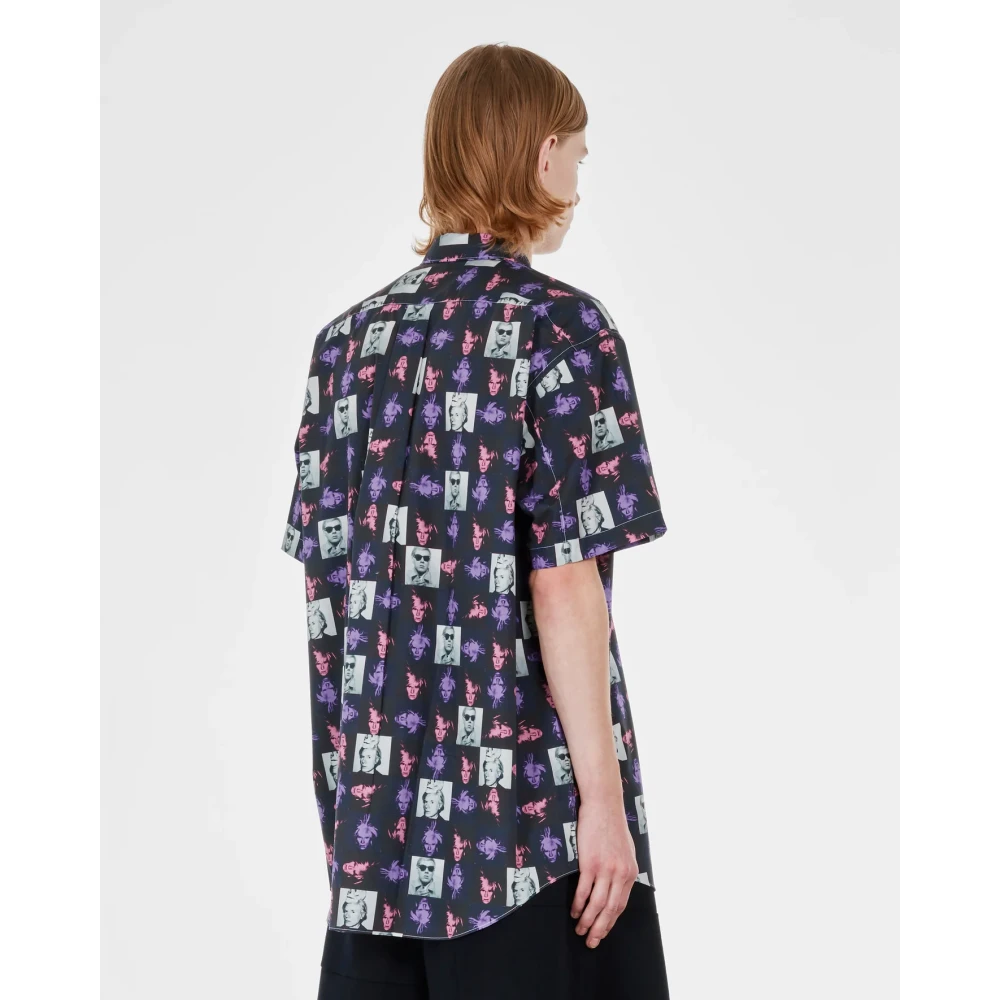 Comme des Garçons Short Sleeve Shirts Blue Heren
