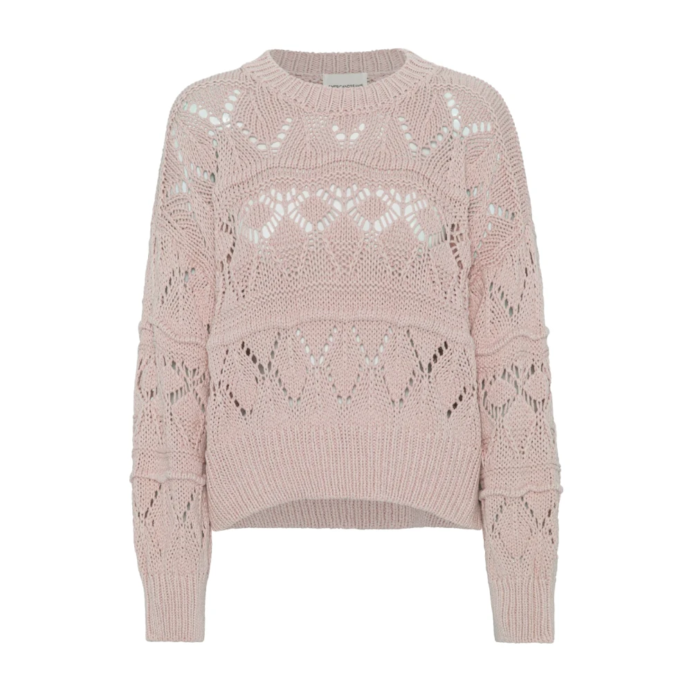 American Dreams Roze Katoenen Trui met Origineel Patroon Pink Dames