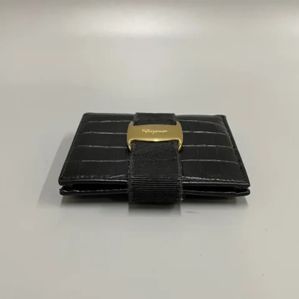 Salvatore Ferragamo Pre-owned Leather wallets Black Dames