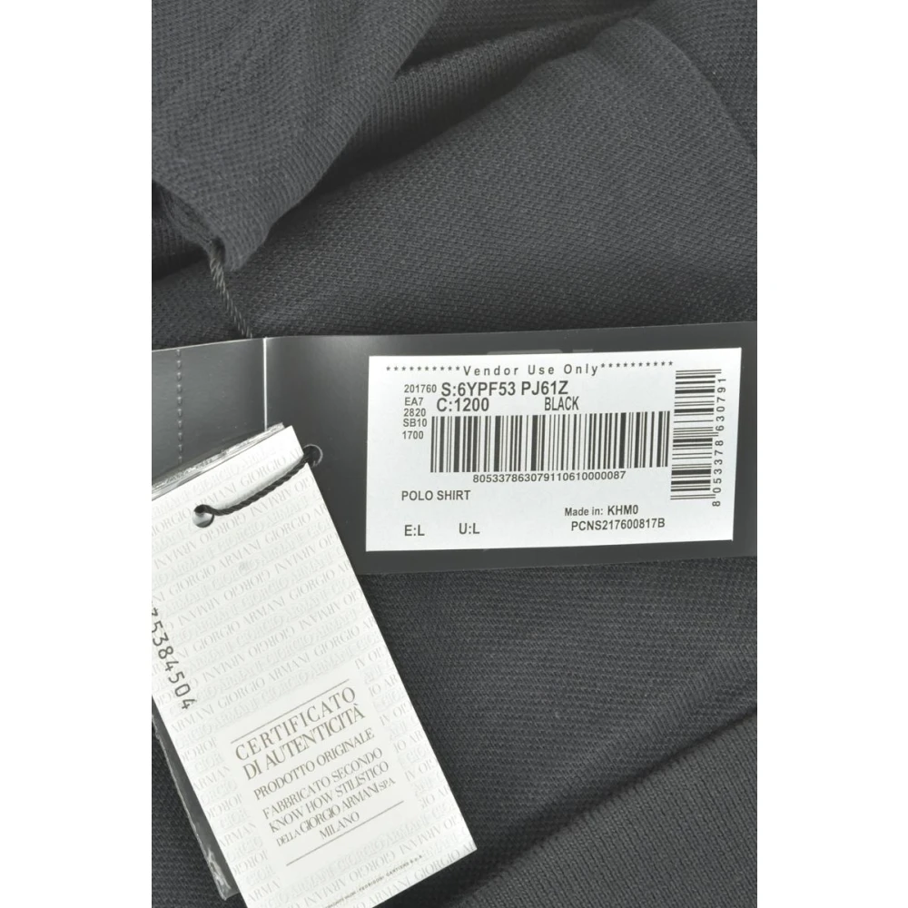 Emporio Armani EA7 Klassieke Polo Shirt voor Mannen Black Heren