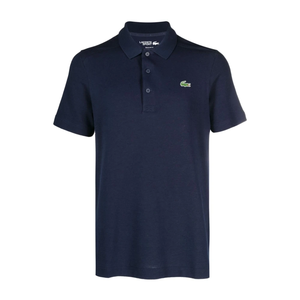 Lacoste Men's Blue Logo-Patch Polo Shirt