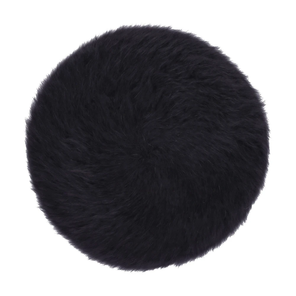 Kangol Zwarte Baret met Synthetisch Leer Black Heren