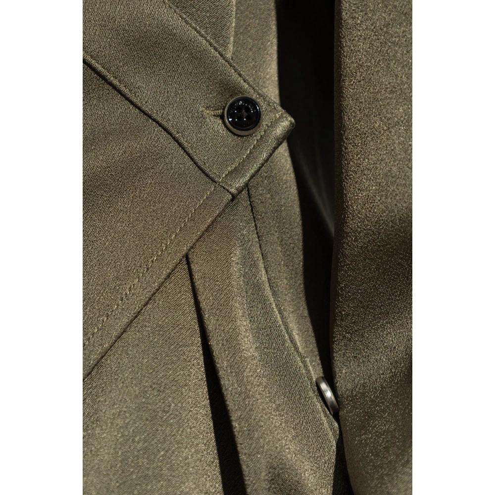 Helmut Lang Losvallend overhemd Green Dames