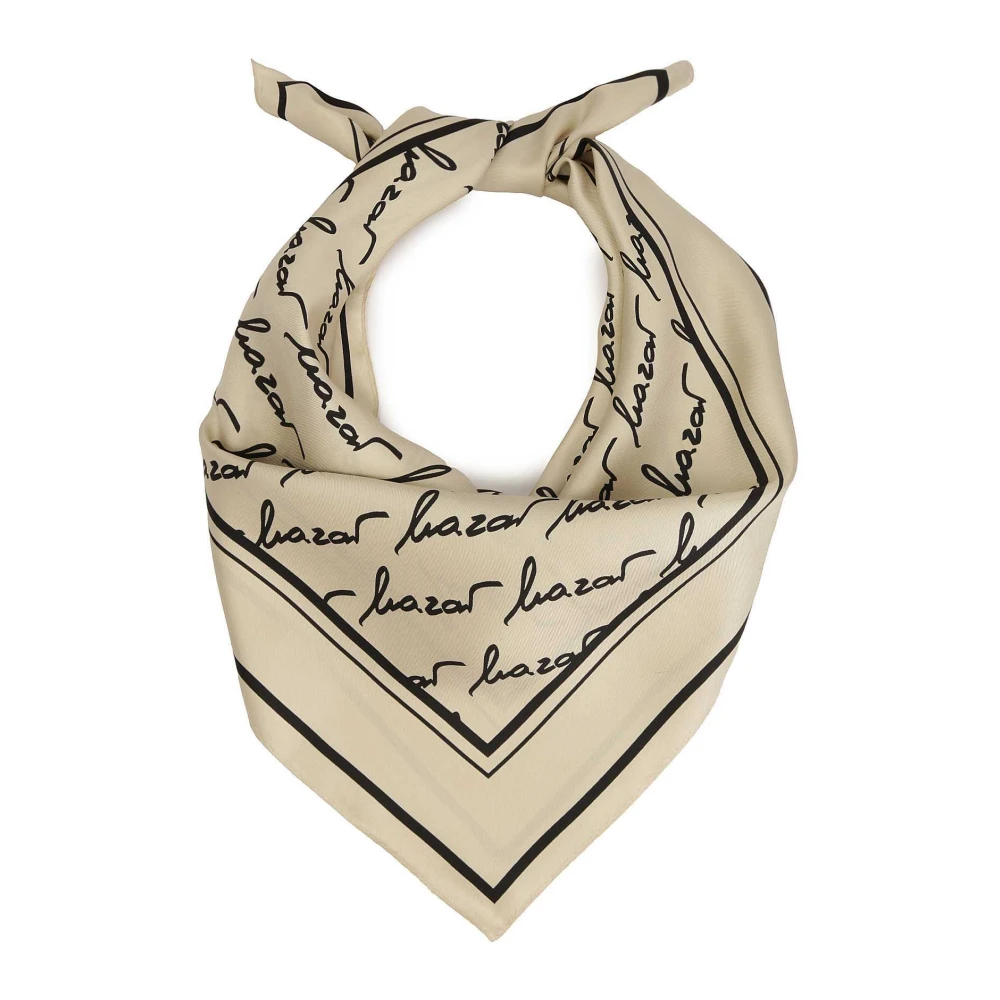 Kazar Beige zijden sjaal Beige Dames