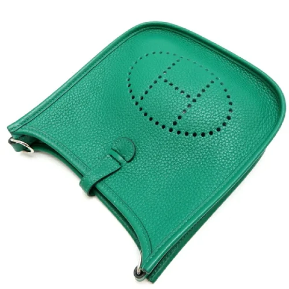 Hermès Vintage Pre-owned Leather shoulder-bags Green Dames
