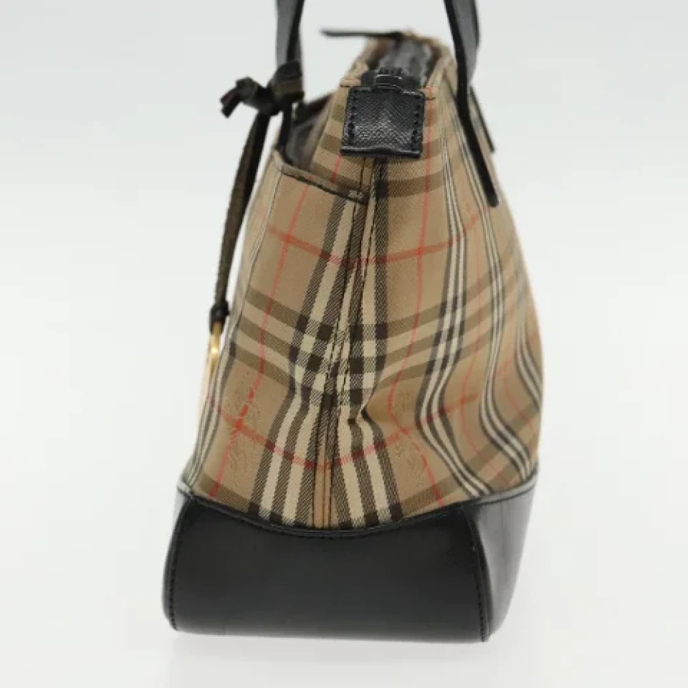 Burberry Vintage Pre-owned Canvas handbags Beige Dames