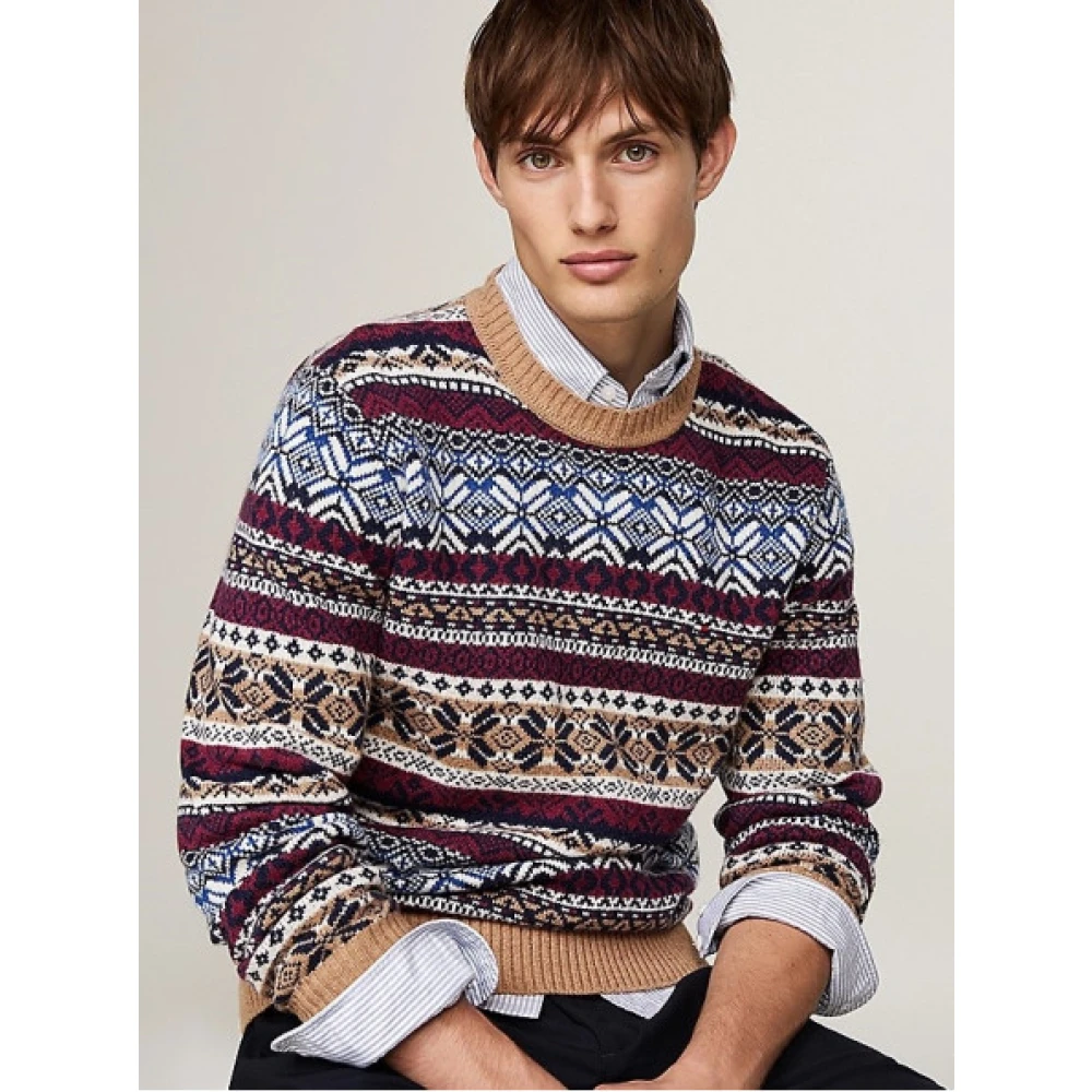 Tommy Hilfiger Fair Isle wollen blend jacquard trui Multicolor Heren
