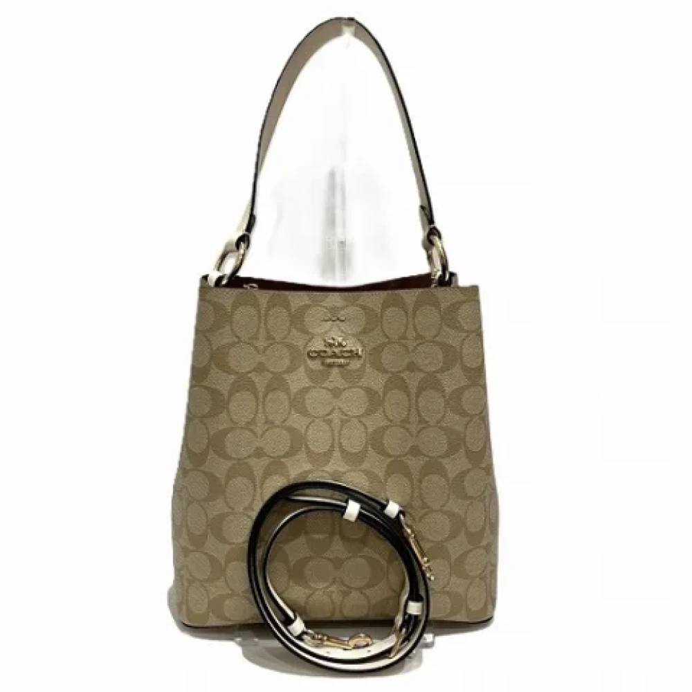 Coach Pre-owned Canvas handbags Beige Dames