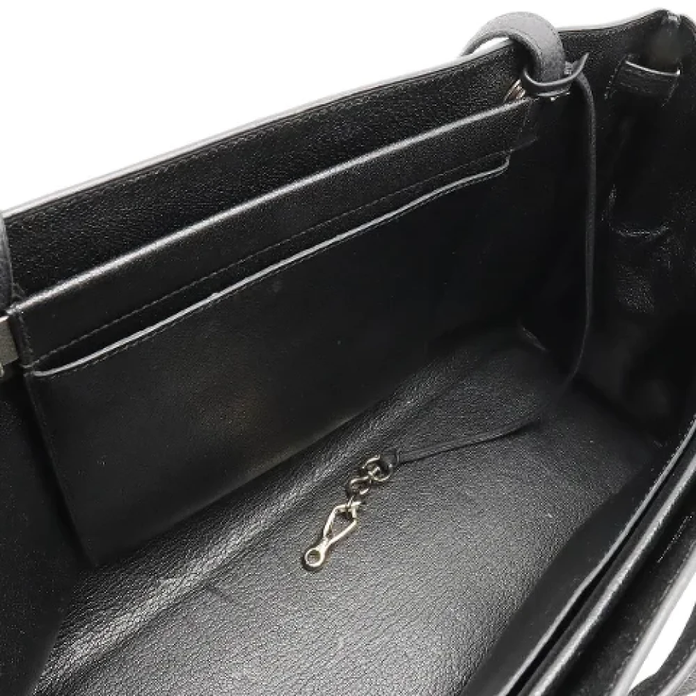 Hermès Vintage Pre-owned Leather shoulder-bags Black Dames