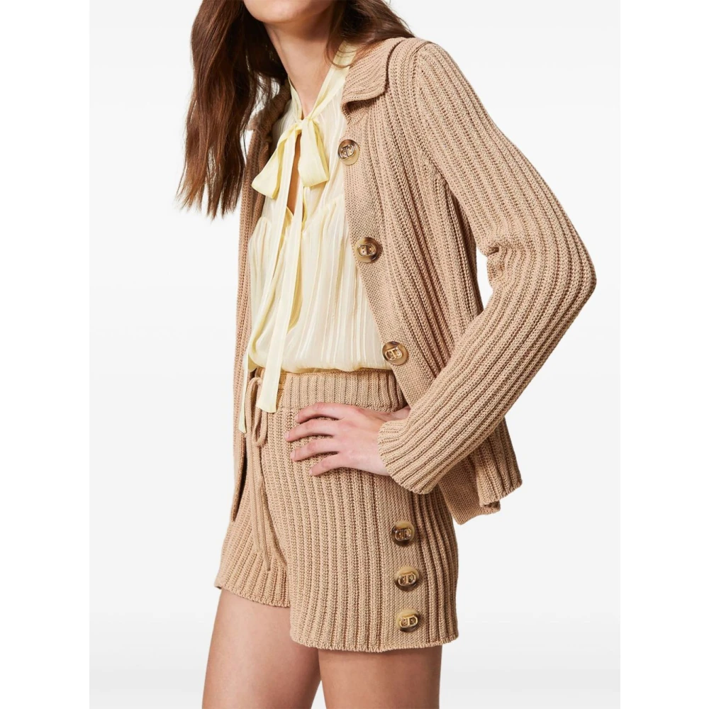 Twinset Stijlvolle Broek Set Brown Dames