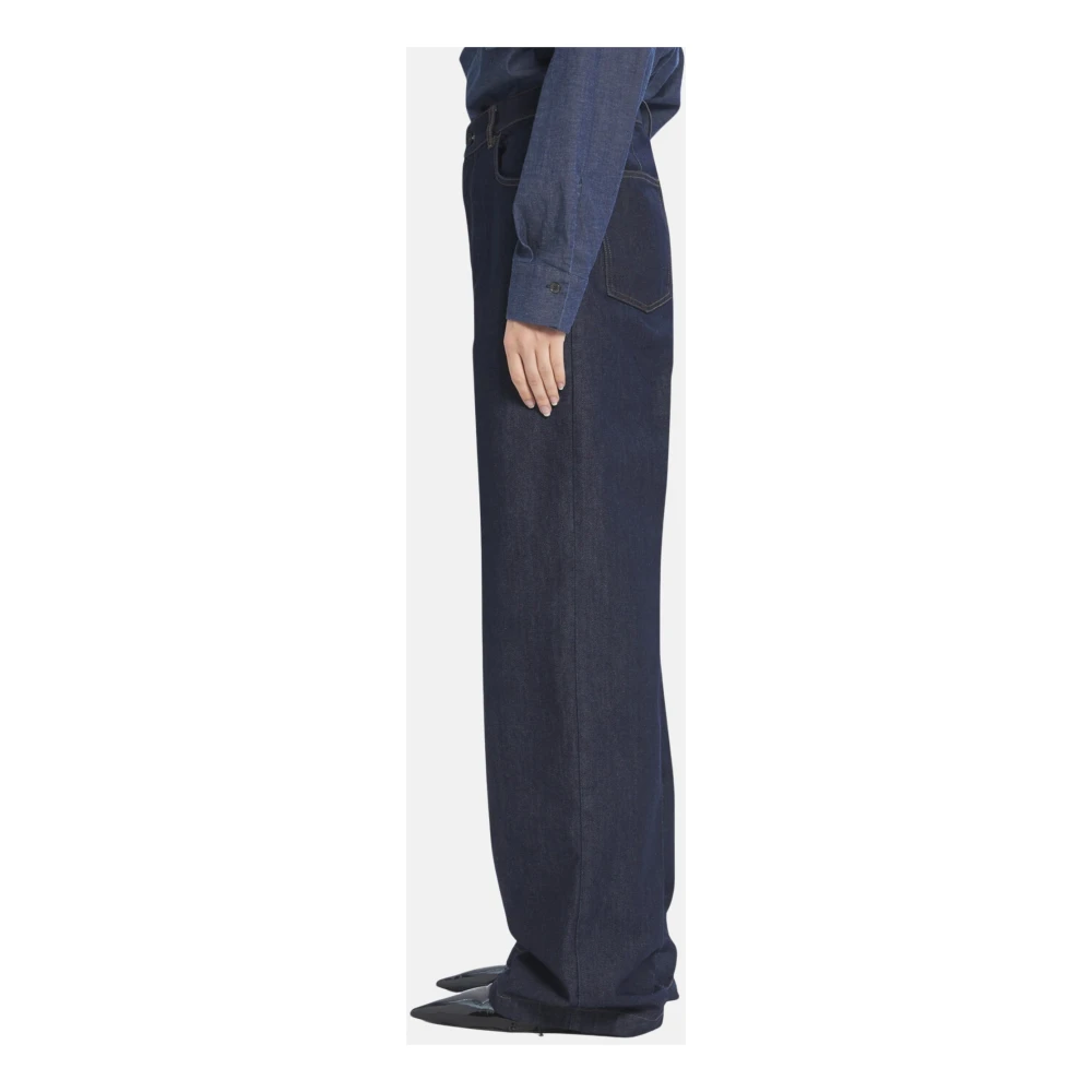 Barena Venezia Wijde denim rinse broek Blue Dames
