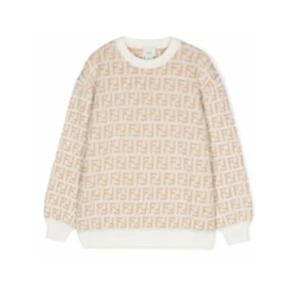 Fendi Unisex Kids Multicolor Bicolor Linen Pullover Jumper Size 10 Y