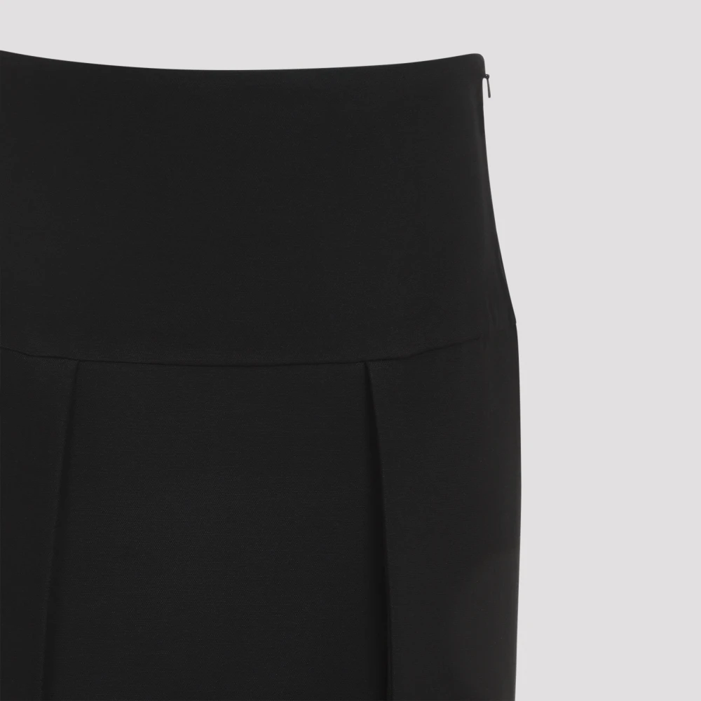 Khaite Zwarte Rok Aw24 Damesmode Black Dames