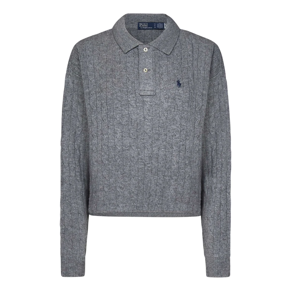 Polo Ralph Lauren Grå Tröja med Pony Broderi Gray, Dam