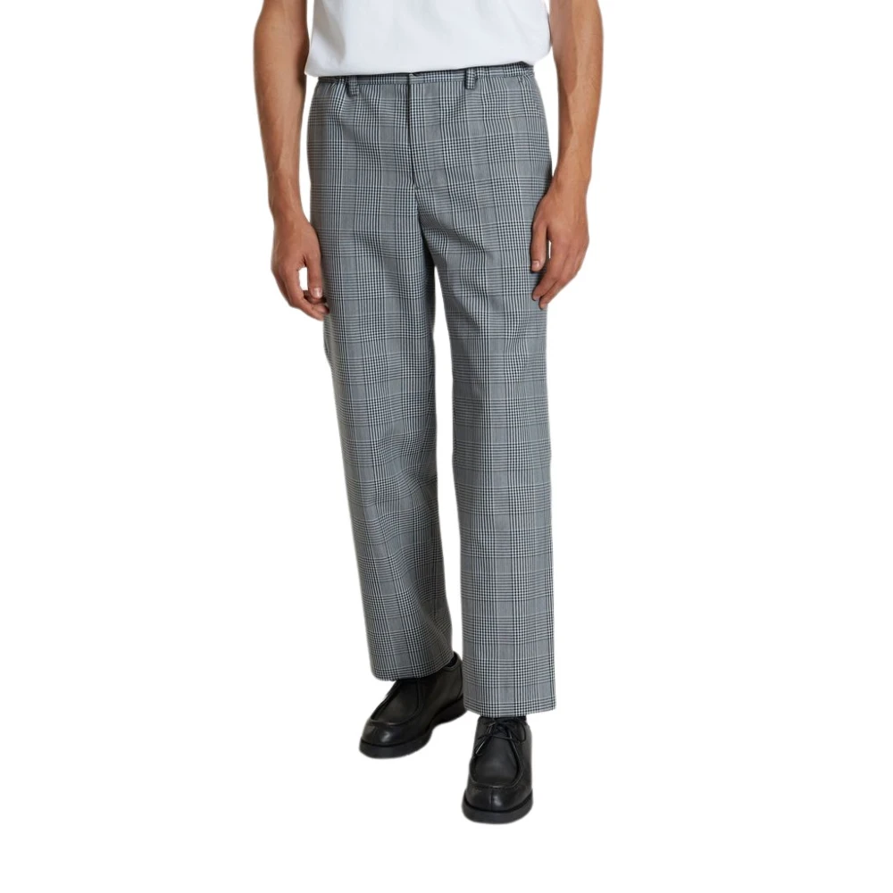 L'Exception Paris Grijze Prince of Wales Check Chinos Gray Heren