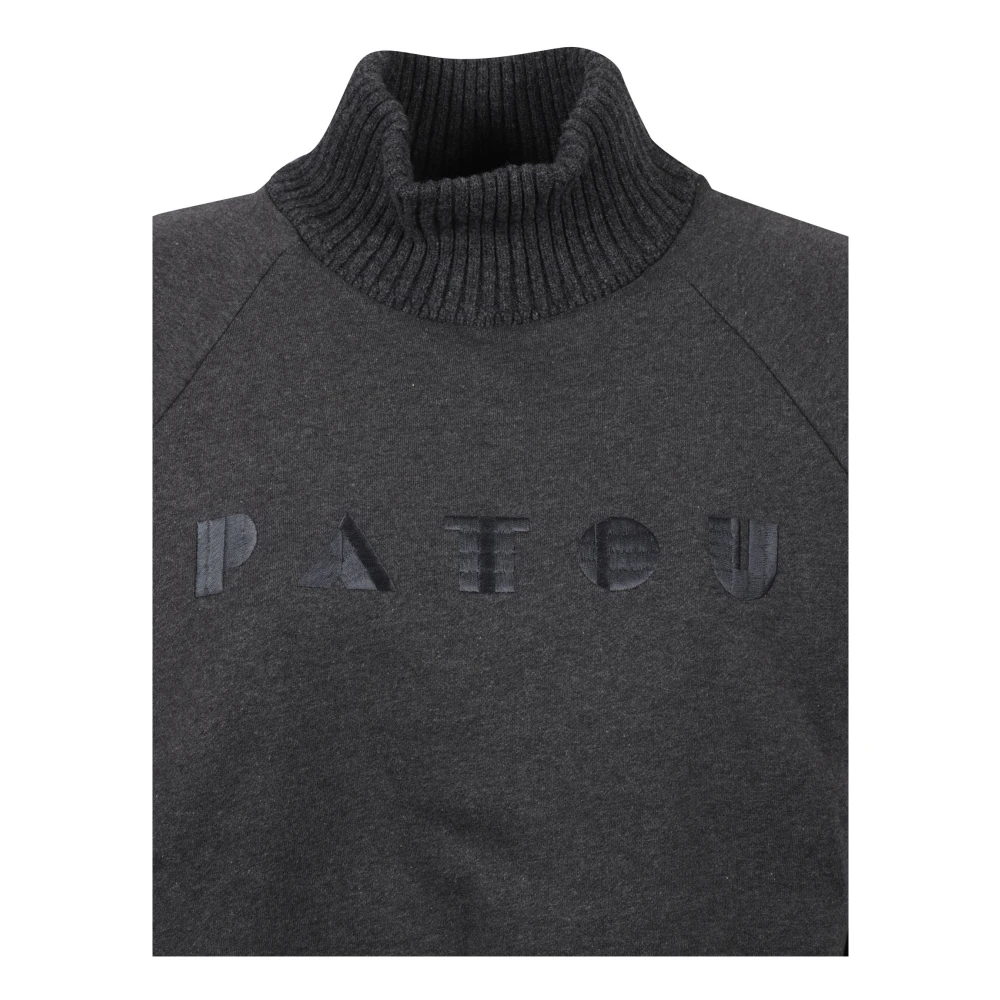 Patou Gebreide Kraag Sweater Gray Dames