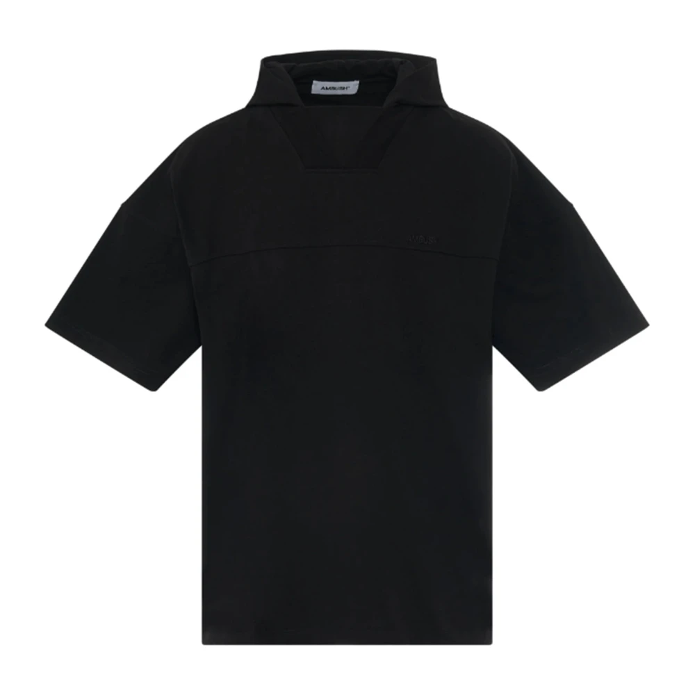 Ambush Hoodies, Male, S, Short Sleeve Sweatshirt With Drawstring Hood Black