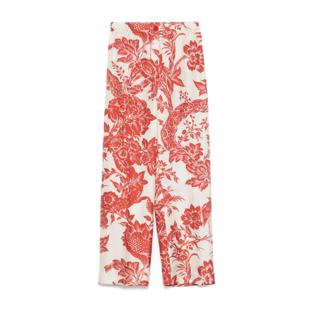 F.r.s For Restless Sleepers Rode bloemenprint elastische taillebroek Red Dames