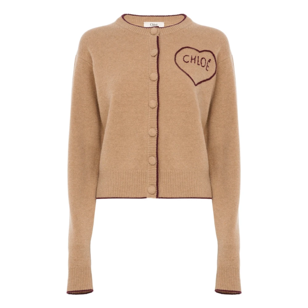Chloé , Cardigans, Female, Brown, Xs, Cardigans