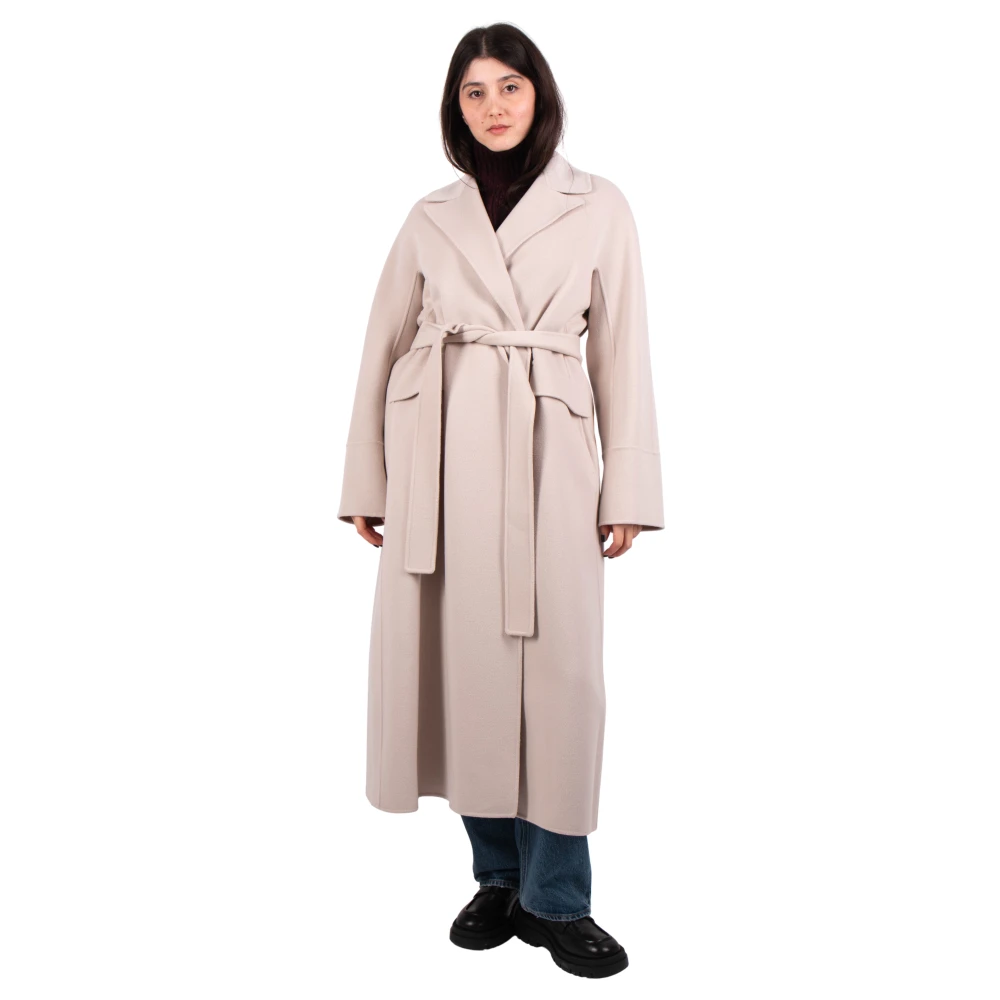 Max Mara Licht Beige Jas Malika Pink Dames