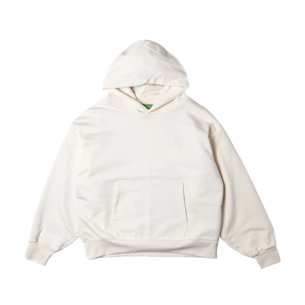 Garment Workshop Hoodie met dubbele laag en dubbel borduursel Beige Heren