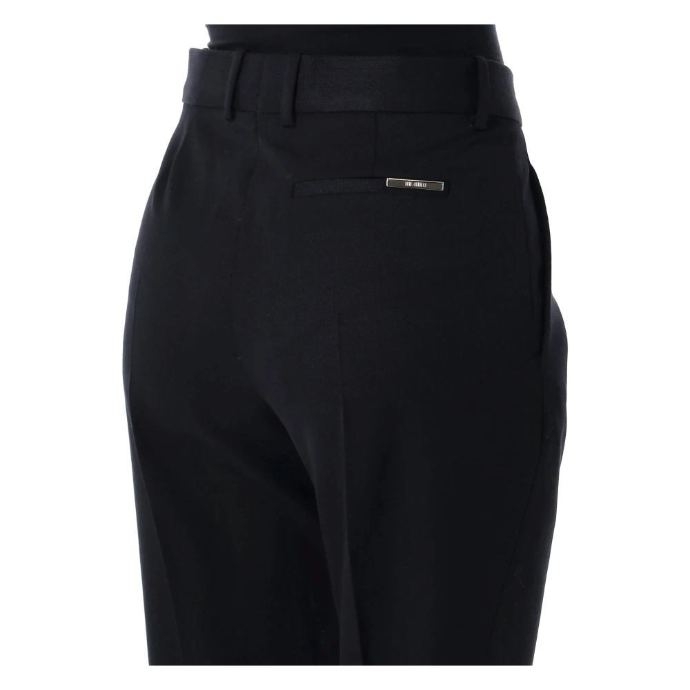 The Attico Wijde Lange Broek Black Dames