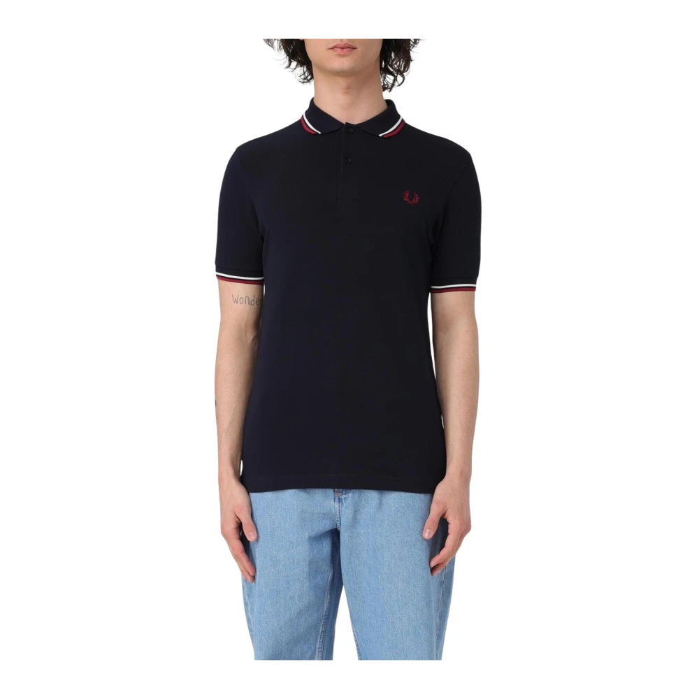 Fred Perry Men's Blue Polo Shirts, S, Tipped Polo Shirt Classic