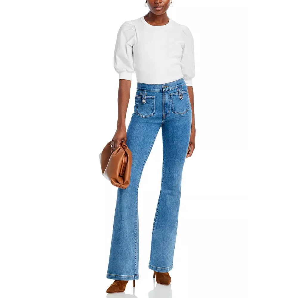 ETRO High Rise Flare Jeans Glob tter Moon Blue Dames