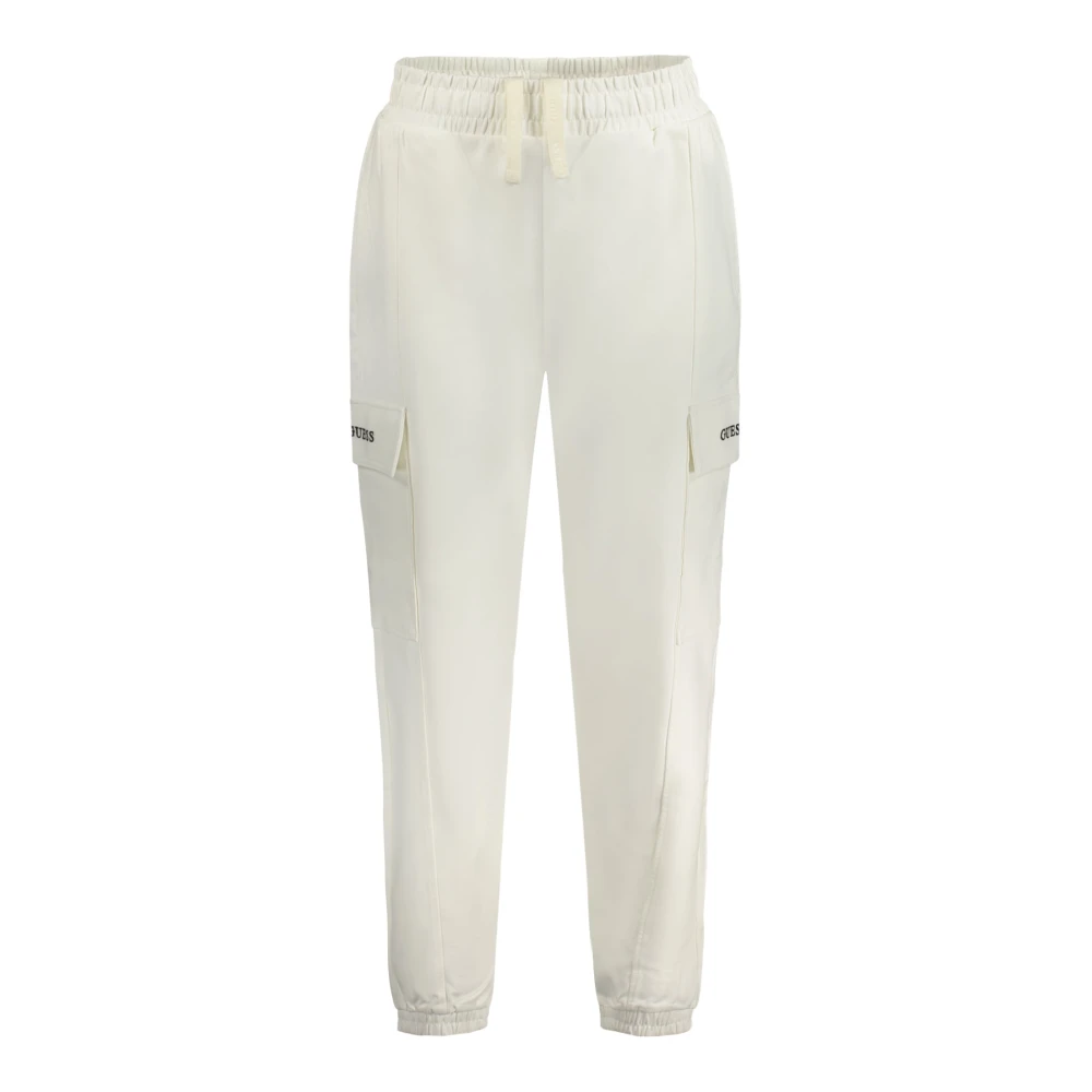 Guess Sportieve witte damesbroek met strass-applicatie White Heren