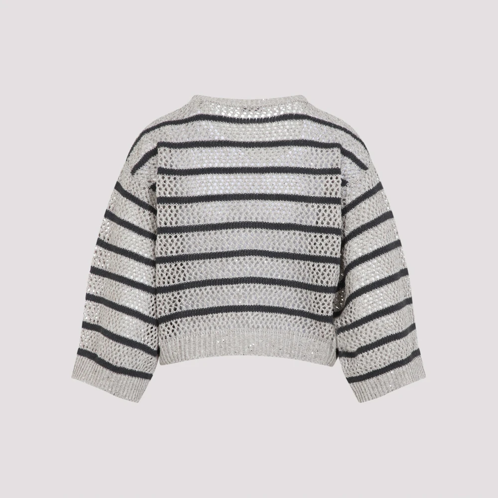 BRUNELLO CUCINELLI Neutrale Sweater Stijl Ss25 Multicolor Dames