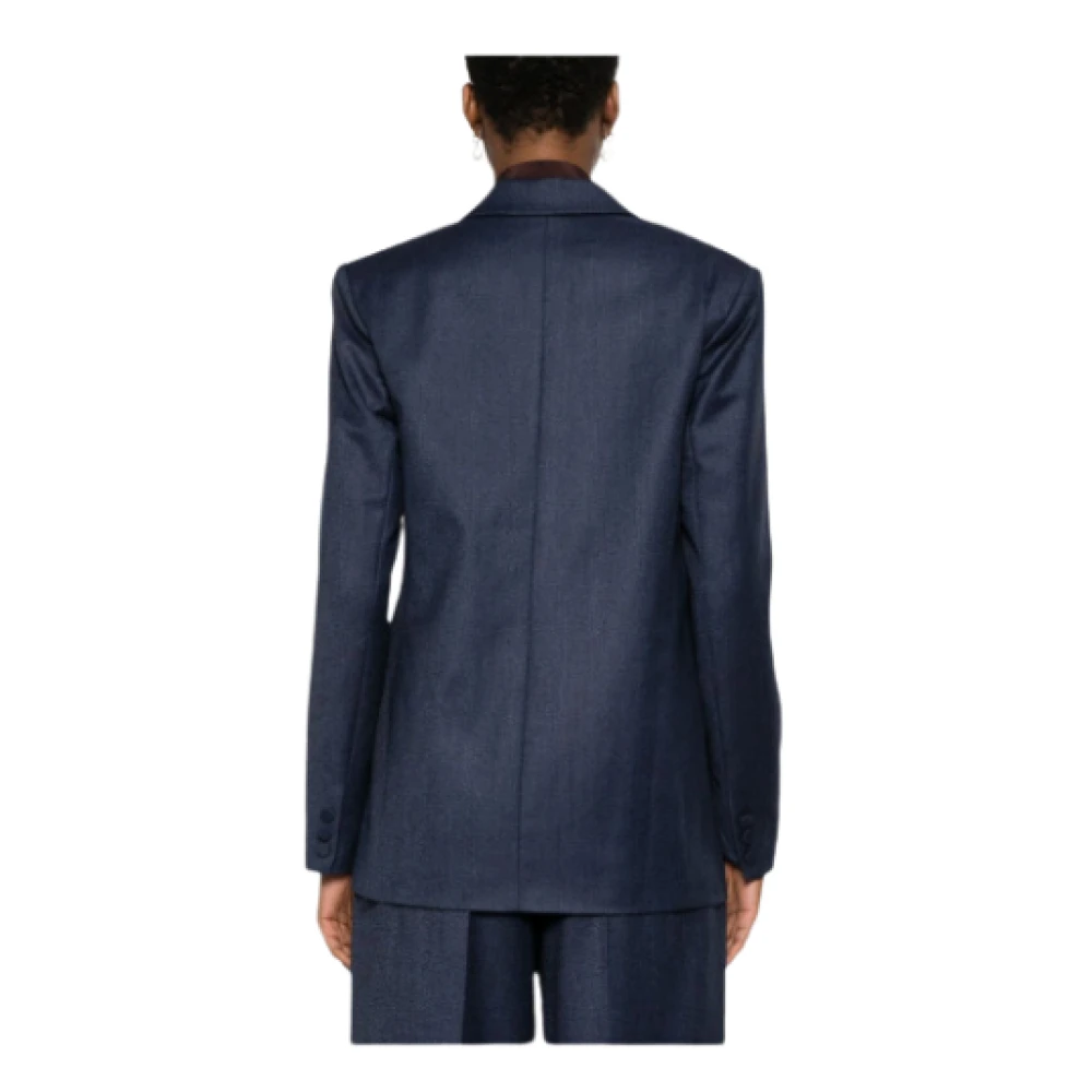 Federica Tosi Navy Blauw Dubbelborstig Jasje Blue Dames